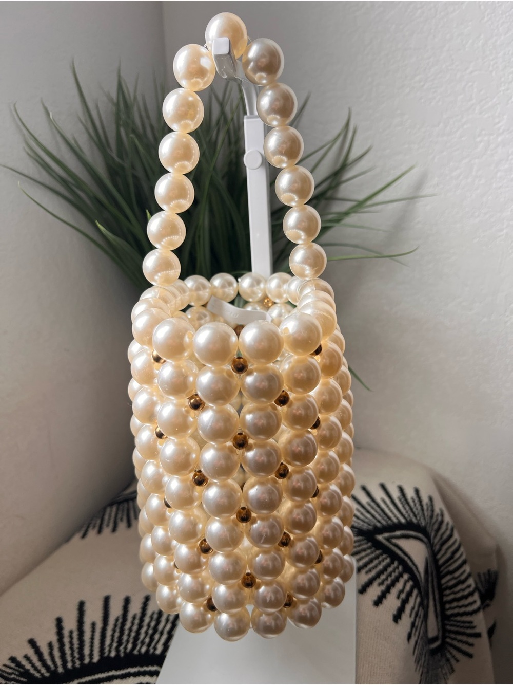 Lovers + Friends THEA BEADED BUCKET BAG